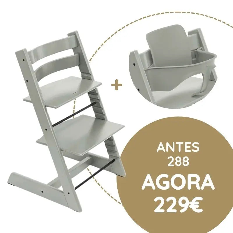 Stokke Tripp Trapp + Oferta Baby Set - Glacier Green