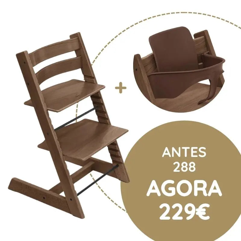 Stokke Tripp Trapp + Oferta Baby Set - Warm Brown