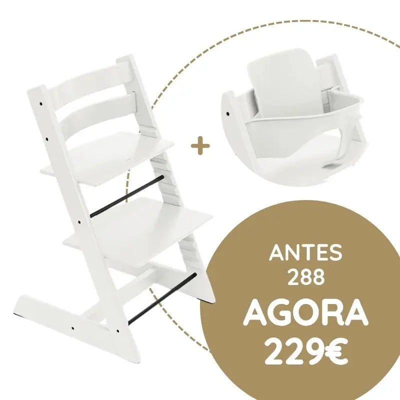 Stokke Tripp Trapp + Oferta Baby Set - Branco