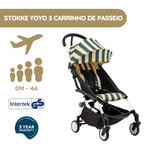 Stokke YOYO 3 Carrinho de Bebé - White + Color Pack Monaco