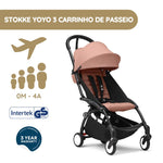 Stokke YOYO 3 Carrinho de Bebé - Black + Color Pack - Ginger
