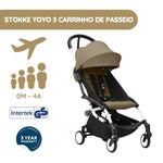 Stokke YOYO 3 Carrinho de Bebé - White + Color Pack - Toffee