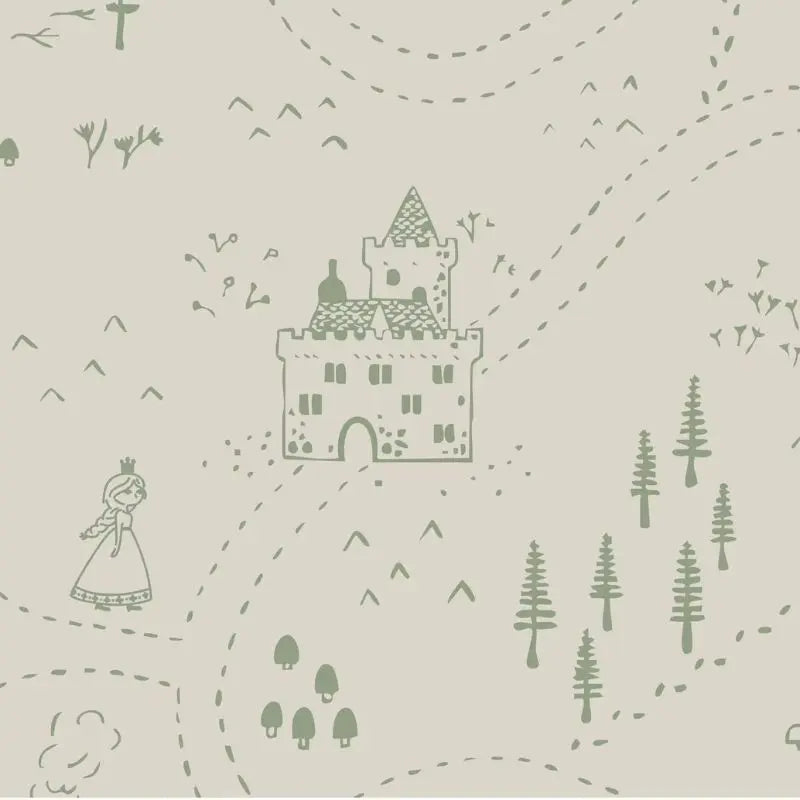 Stokke Lençol Ajustável 60X120CM OCS - Sage Green Map