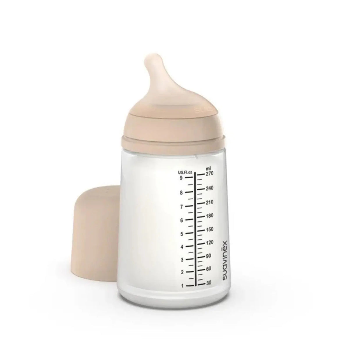 Suavinex Biberão Anticólicas Zero.Zero 270 ml - Fluxo Médio - Tom Claro