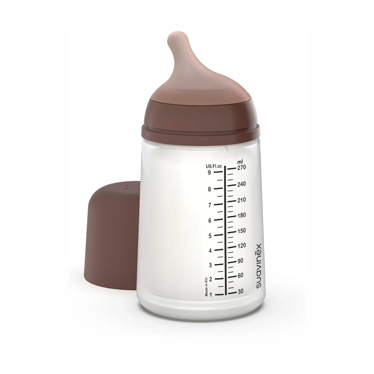Suavinex Zero.Zero Anti-Colic Bottle 270 ml - Medium Flow - Dark Tone