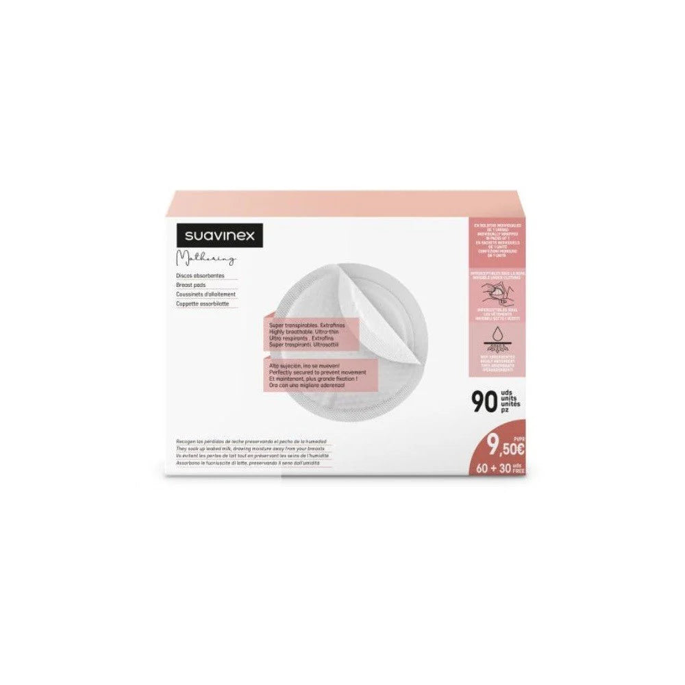 Suavinex Discos de Amamentação Descartáveis - 60 + 30 Unidades