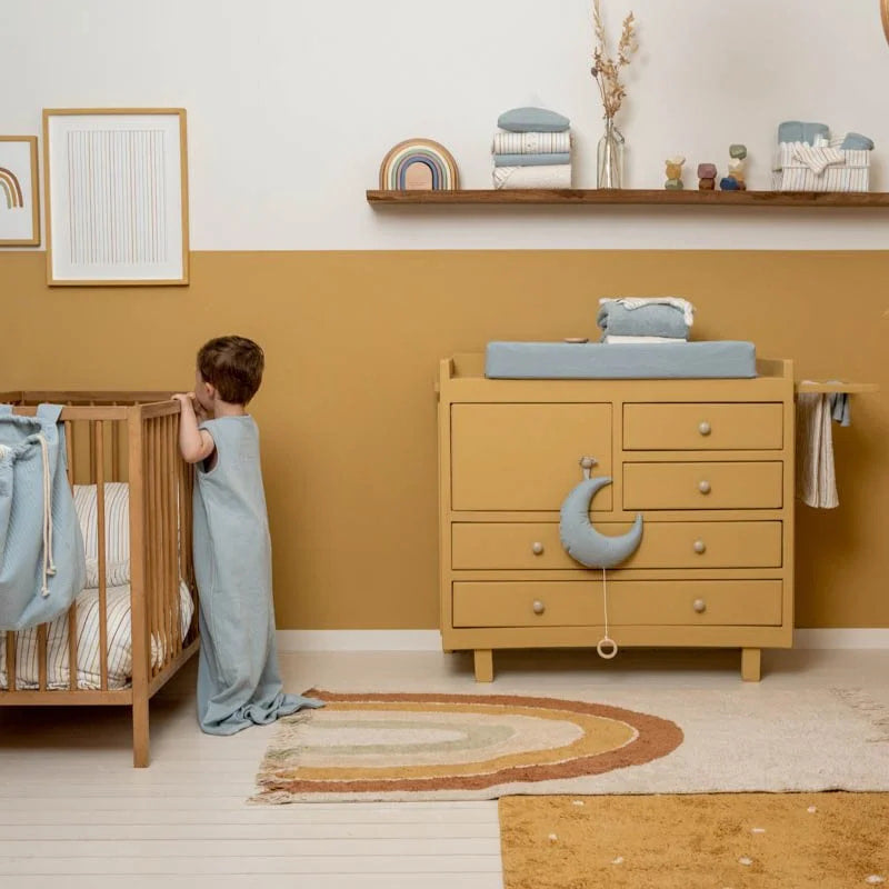 Little Dutch Muda Fraldas Portátil Comfort | Pure Soft Blue