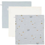 Little Dutch Toalhas de Rosto - Sailors Bay Blue / Pure Soft White / Pure Soft Blue