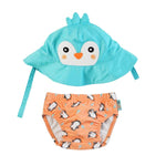 ZooCchini - Conjunto de Banho Chapéu e Cueca 3-6 meses - Pinguim