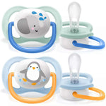 Philips Avent - 2 Chupetas - Ultra Air - Animal - 0-6 M - Menino