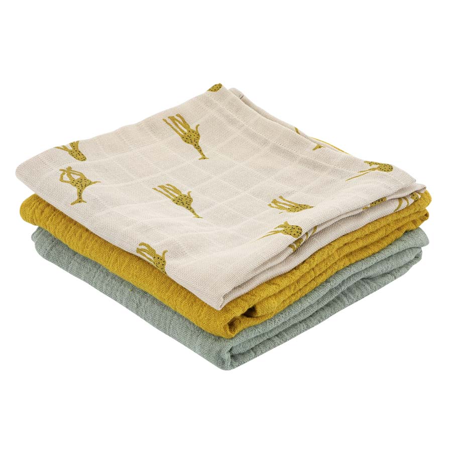 Trixie Pack 3 Musselinas 55x55 - Groovy Giraf