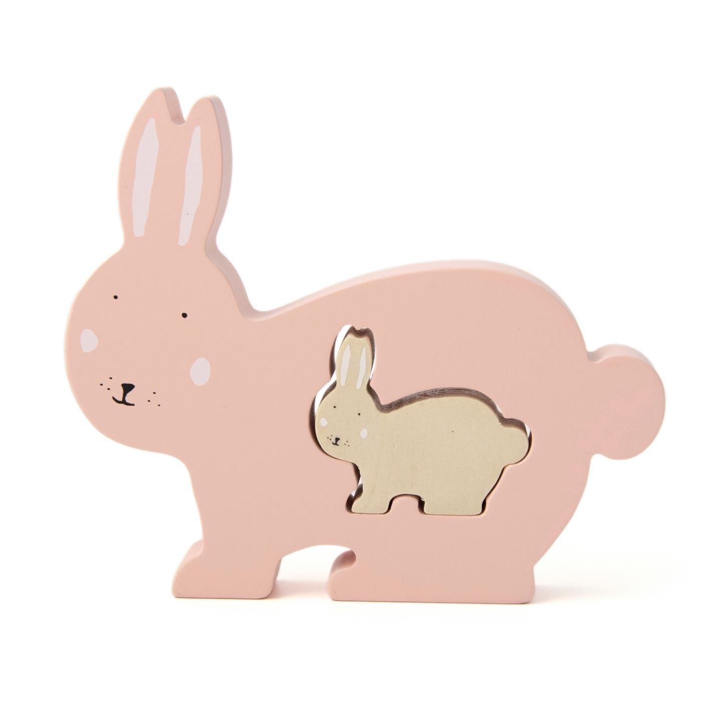 Trixie Puzzle p/ Bebés em Madeira - Mrs. Rabbit