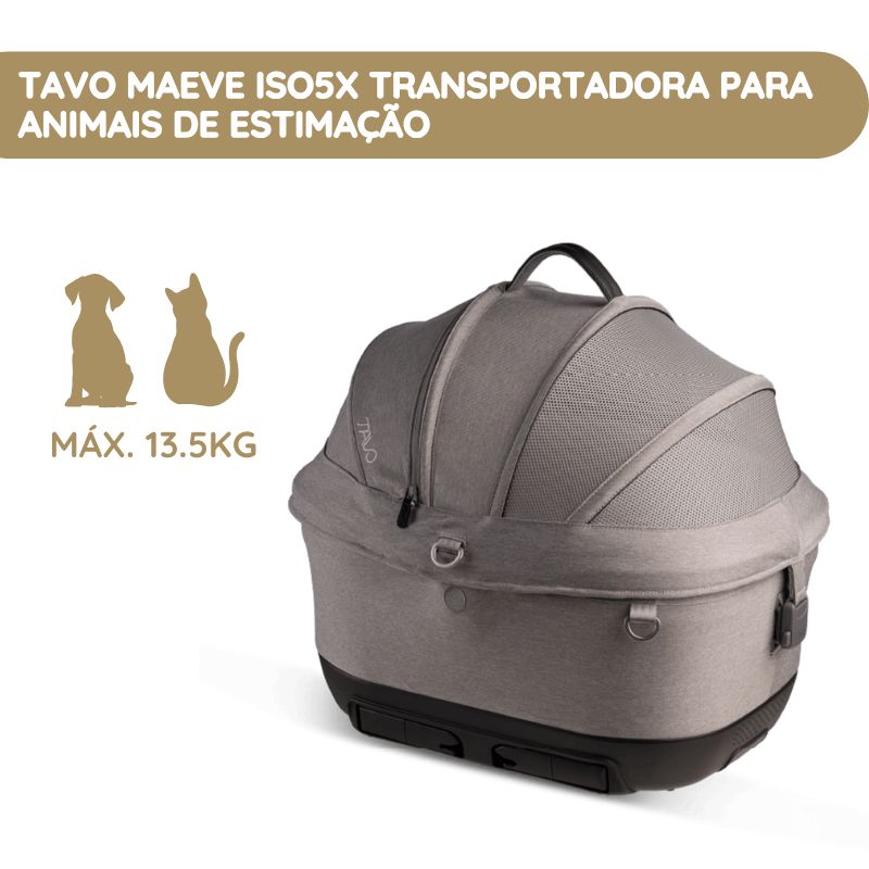 Tavo Maeve ISO5X Transportadora para Animais de Estimação com Isofix para Automóvel e Passeio - Merle