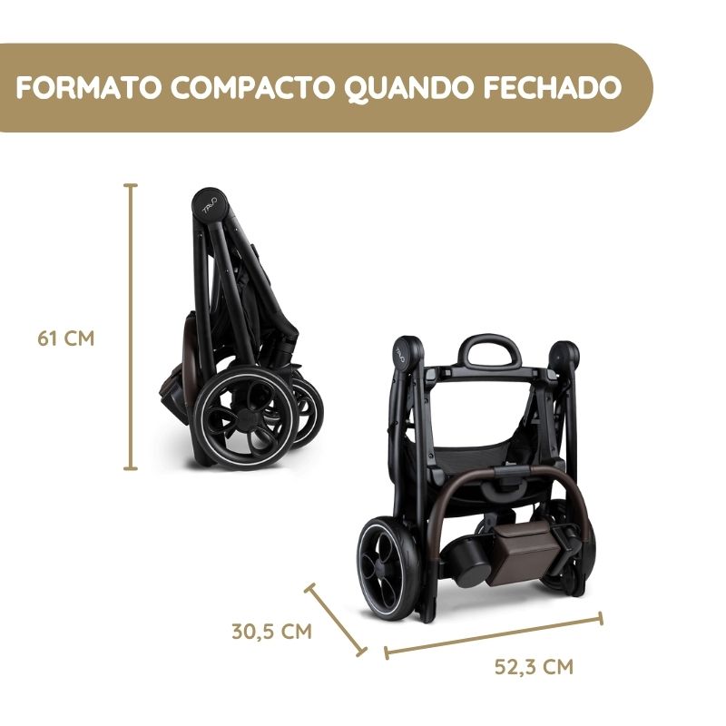Tavo Roscoe Carrinho de Passeio para Animais de Estimação - Chocolate