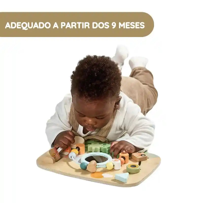 Tiny Love Tabuleiro de Atividades em Madeira Farmers Funday