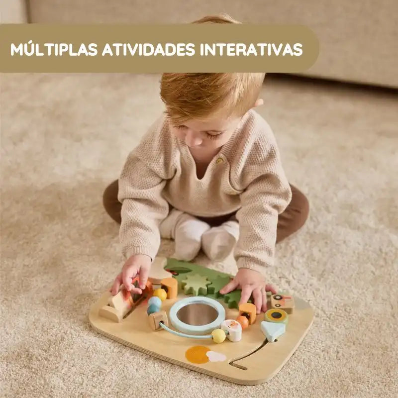 Tiny Love Tabuleiro de Atividades em Madeira Farmers Funday