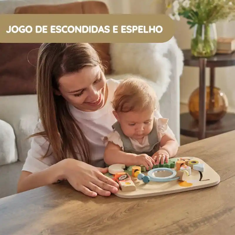Tiny Love Tabuleiro de Atividades em Madeira Farmers Funday