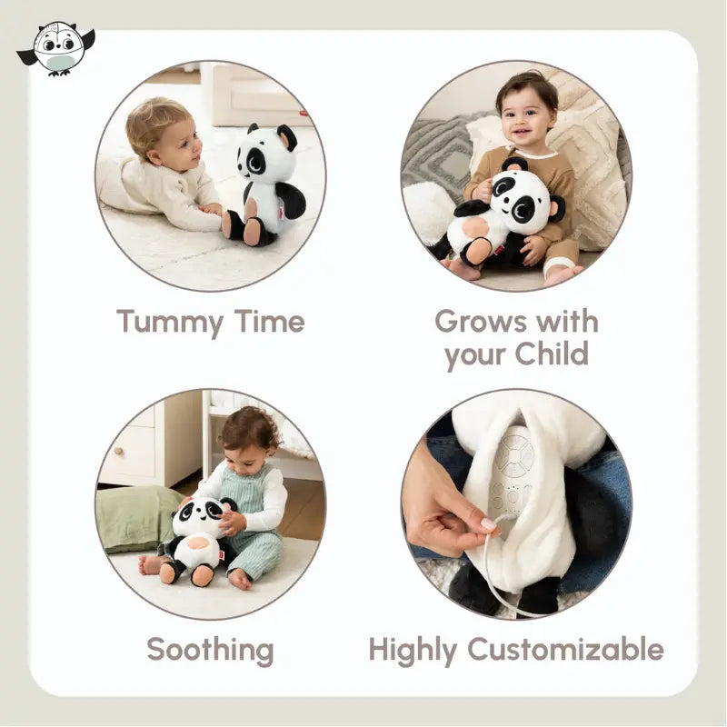 Tiny Love Peluche Panda Snuggly Buddy com Luz e Som