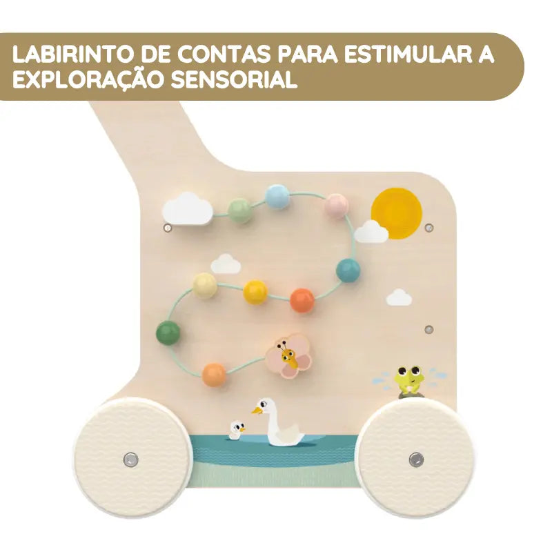 Tiny Love Farmers Funday Carrinho em Madeira de Empurrar e Brincar