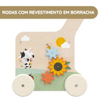 Tiny Love Farmers Funday Carrinho em Madeira de Empurrar e Brincar