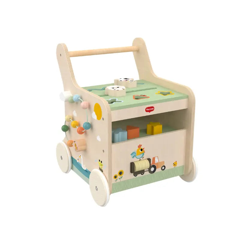 Tiny Love Farmers Funday Carrinho em Madeira de Empurrar e Brincar