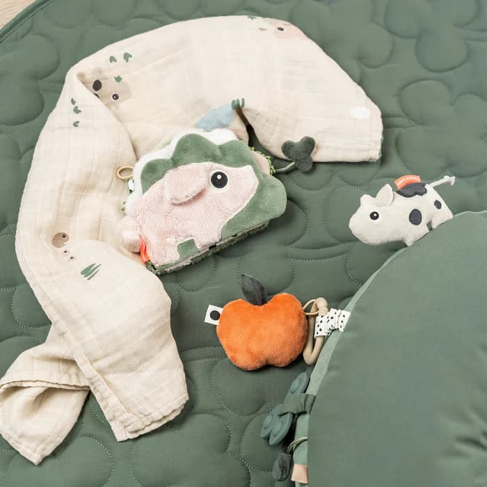 Done by Deer Brinquedo para tummy time Tiny farm Verde