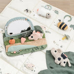 Done by Deer Espelho sensorial para Tummy Time Tiny farm Mezcla