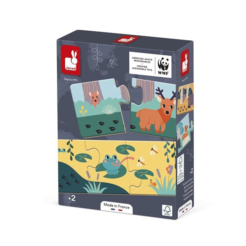 Janod Puzzle as Pegadas dos Animais