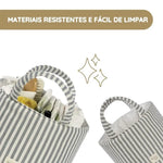 Walking Mum Cesto Organizador Redondo Praliné Raya - Matcha