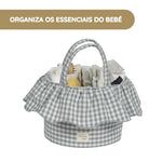 Walking Mum Cesto Organizador Redondo Praliné Vichy - Matcha