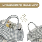 Walking Mum Cesto Organizador Redondo Praliné Vichy - Matcha