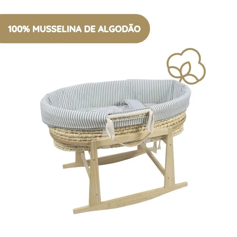 Walking Mum Conjunto de Alcofa Praliné Vichy/Rayas TOG 2,5 - Matcha
