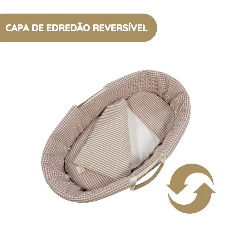 Walking Mum Conjunto de Alcofa Praliné Vichy/Rayas TOG 2,5 - Moka