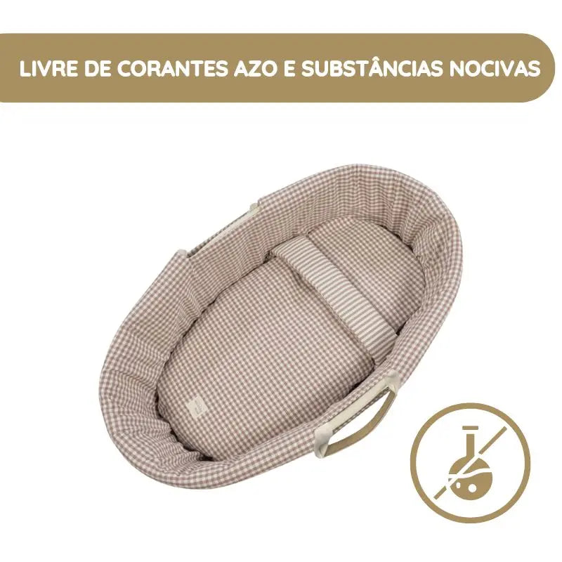 Walking Mum Conjunto de Alcofa Praliné Vichy/Rayas TOG 2,5 - Moka