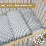 Walking Mum Conjunto de Cama 120x60 cm Praliné Vichy/Rayas TOG 2,5 - Matcha
