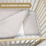 Walking Mum Conjunto de Cama 120x60 cm Praliné Vichy/Rayas TOG 2,5 - Moka