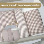 Walking Mum Conjunto de Cama 90x50 cm Praliné Vichy/Rayas TOG 2,5 - Moka