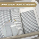 Walking Mum Conjunto de Cama 90x50 cm Praliné Vichy/Rayas TOG 2,5 - Matcha
