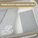 Walking Mum Conjunto de Cama 90x50 cm Praliné Vichy/Rayas TOG 2,5 - Matcha