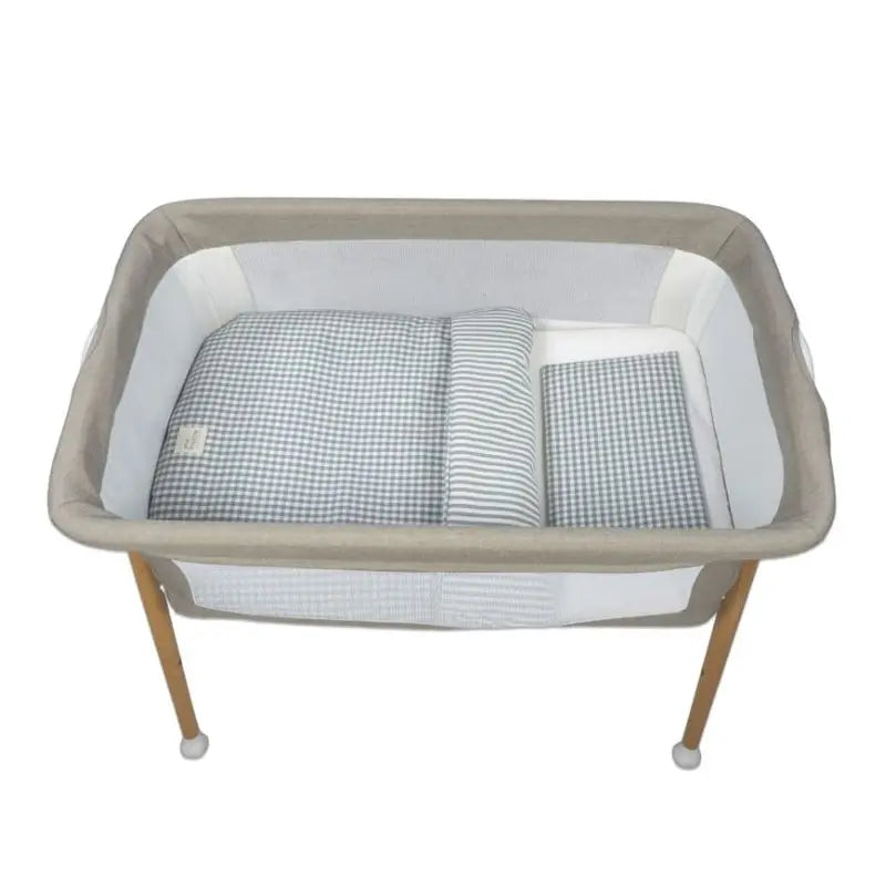 Walking Mum Conjunto de Cama 90x50 cm Praliné Vichy/Rayas TOG 2,5 - Matcha