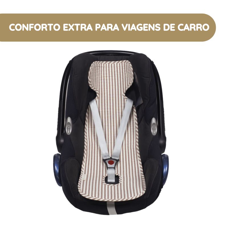 Walking Mum Forra para Cadeira Auto Praliné Rayas - Moka