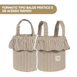 Walking Mum Mala Organizadora Bucket Praliné Rayas - Moka