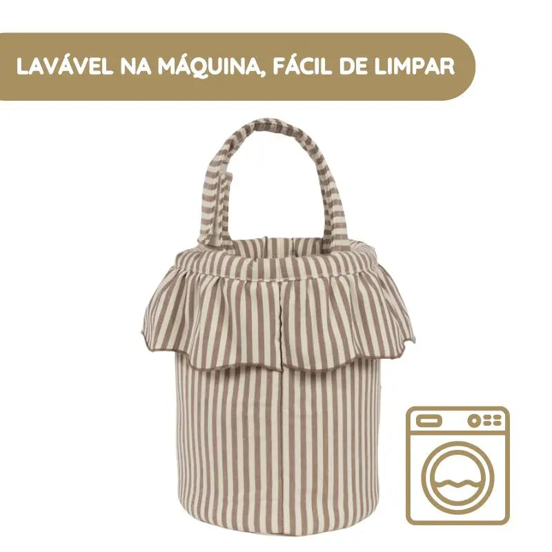 Walking Mum Mala Organizadora Bucket Praliné Rayas - Moka