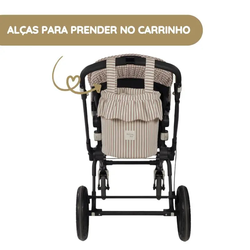 Walking Mum Mala Organizadora Bucket Praliné Rayas - Moka