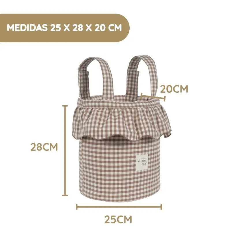 Walking Mum Mala Organizadora Bucket Praliné Vichy - Moka