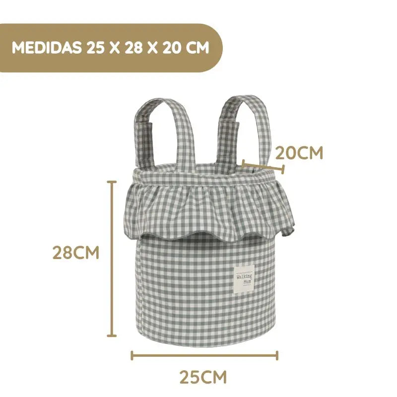 Walking Mum Mala Organizadora Bucket Praliné Vichy - Matcha