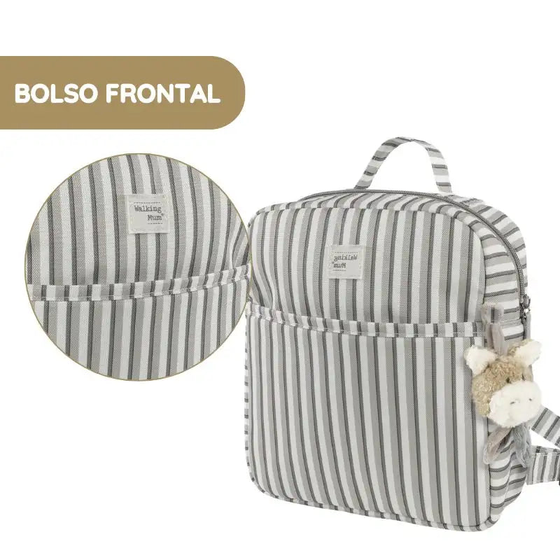 Walking Mum Mochila Kids Botton Rayas