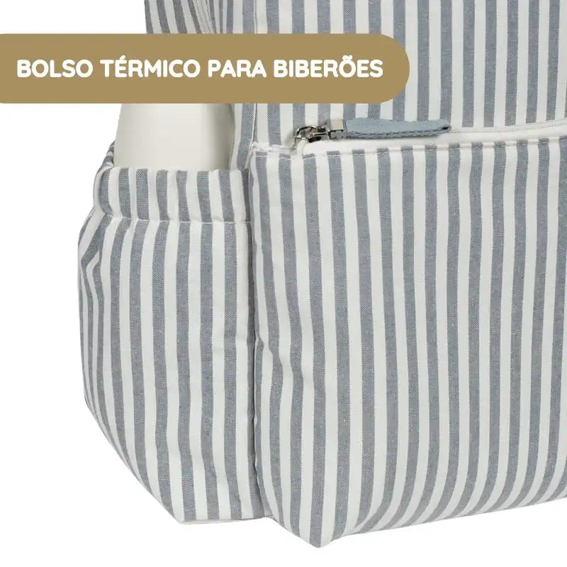 Walking Mum Mochila Praliné Rayas - Matcha