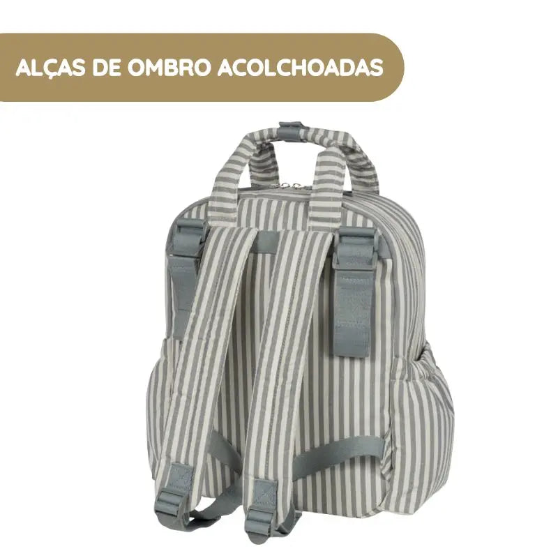 Walking Mum Mochila Praliné Rayas - Matcha