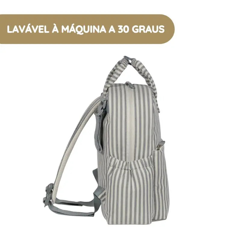 Walking Mum Mochila Praliné Rayas - Matcha